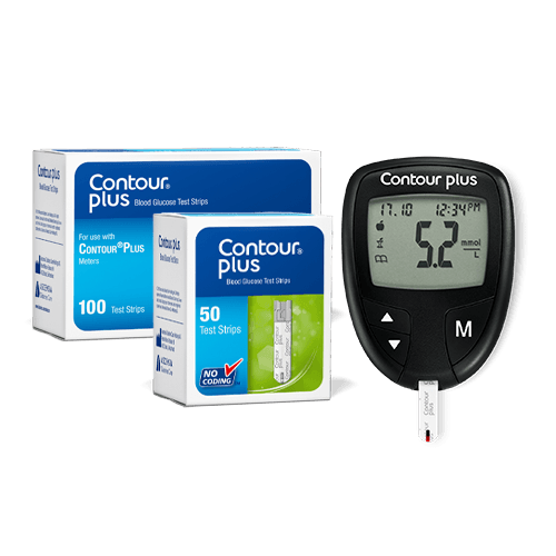 The CONTOUR PLUS blood glucose meter